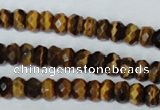 CTE198 15.5 inches 5*8mm faceted rondelle yellow tiger eye gemstone beads