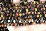 CTE2201 15.5 inches 6mm round mixed tiger eye gemstone beads
