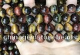 CTE2206 15.5 inches 16mm round mixed tiger eye gemstone beads