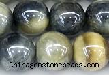 CTE2373 15 inches 8mm round AB-color golden & blue tiger eye beads