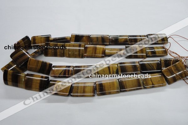 CTE312 15.5 inches 18*25mm flat tube yellow tiger eye gemstone beads
