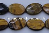 CTE431 15.5 inches 15*20mm faceted oval yellow tiger eye beads