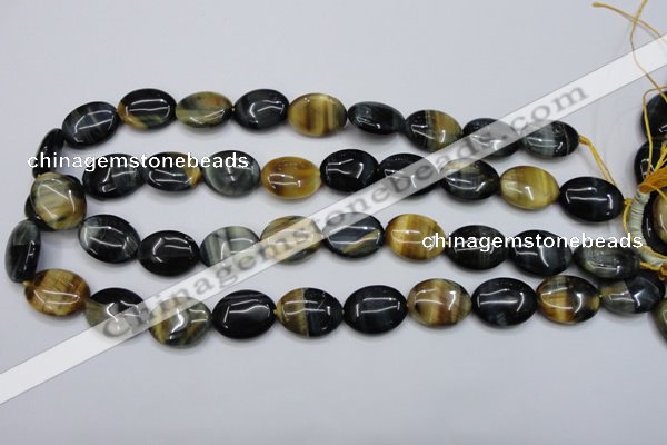 CTE571 15.5 inches 15*20mm oval golden & blue tiger eye beads