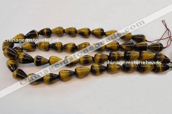CTE610 15.5 inches 15*20mm teardrop yellow tiger eye beads wholesale