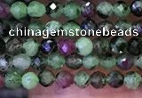 CTG1082 15.5 inches 2mm faceted round tiny ruby zoisite beads