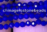 CTG1100 15.5 inches 2mm faceted round tiny quartz glass beads