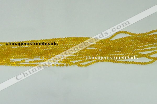 CTG111 15.5 inches 2mm round tiny yellow agate beads wholesale