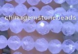 CTG1131 15.5 inches 3mm faceted round tiny white moonstone beads