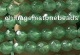 CTG1155 15.5 inches 3mm faceted round tiny green aventurine beads