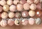 CTG1358 15.5 inches 4mm faceted round rhodochrosite beads