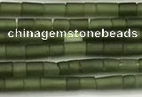 CTG1374 15.5 inches 1.5*2.5mm tube tiny green jade beads