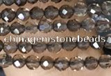 CTG1408 15.5 inches 2mm faceted round smoky quartz beads wholesale
