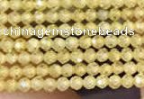 CTG2103 15 inches 2mm faceted round tiny quartz glass beads