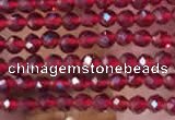CTG2112 15 inches 2mm faceted round tiny quartz glass beads