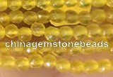 CTG2120 15 inches 2mm,3mm faceted round yellow agate gemstone beads
