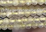 CTG2244 15 inches 2mm faceted round golden rutilated quartz beads