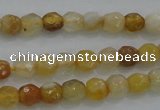 CTG226 15.5 inches 3mm faceted round tiny yellow botswana agate beads