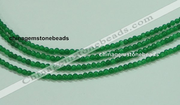 CTG61 15.5 inches 2mm round tiny dyed white jade beads wholesale