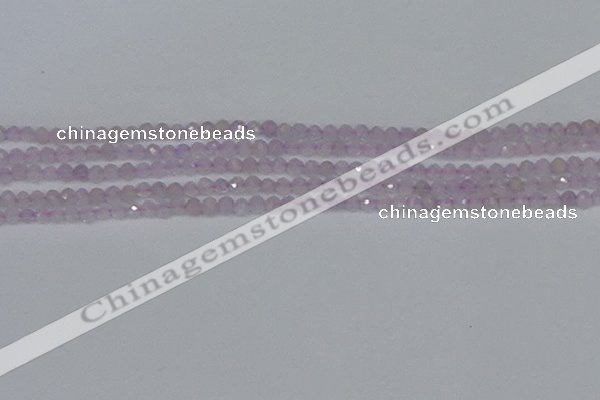 CTG622 15.5 inches 3mm faceted round lavender amethyst beads