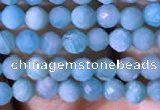 CTG766 15.5 inches 4mm faceted round tiny amazonite gemstone beads