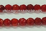 CTG82 15.5 inches 3mm faceted round tiny red agate beads wholesale