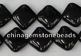 CTO127 15.5 inches 15*15mm diamond black tourmaline beads