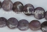 CTO222 15.5 inches 10mm flat round tourmaline gemstone beads