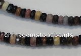 CTO34 15.5 inches 4*6mm faceted rondelle natural tourmaline beads