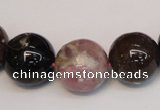 CTO362 15.5 inches 16mm round natural tourmaline gemstone beads