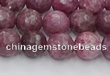 CTO659 15.5 inches 10mm faceted round Chinese tourmaline beads