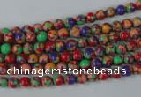 CTU1050 15.5 inches 4mm round synthetic turquoise beads wholesale