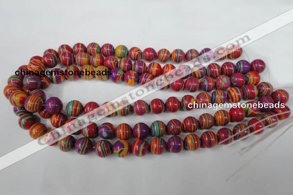 CTU1188 15.5 inches 10mm round synthetic turquoise beads wholesale