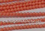 CTU1310 15.5 inches 3mm round synthetic turquoise beads