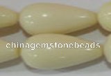 CTU1476 15.5 inches 14*40mm teardrop synthetic turquoise beads