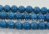 CTU1623 15.5 inches 10mm round synthetic turquoise beads