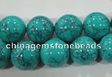 CTU1677 15.5 inches 16mm round synthetic turquoise beads