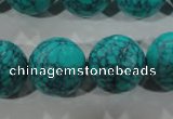 CTU1689 15.5 inches 20mm faceted round synthetic turquoise beads
