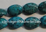 CTU2425 15.5 inches 13*18mm oval synthetic turquoise beads