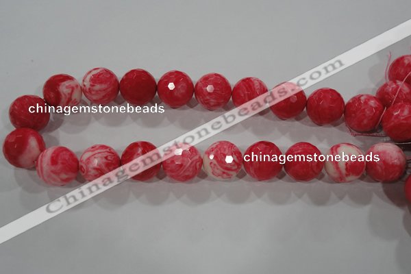 CTU2628 15.5 inches 20mm faceted round synthetic turquoise beads