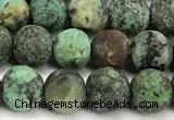 CTU531 15 inches 6mm round matte african turquoise beads