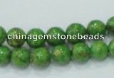 CTU601 15.5 inches 10mm round synthetic turquoise beads wholesale