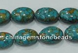 CTU618 15.5 inches 14*18mm oval synthetic turquoise beads wholesale