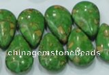 CTU627 16*25mm top-drilled teardrop synthetic turquoise beads