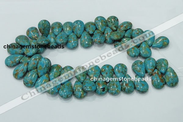 CTU628 16*25mm top-drilled teardrop synthetic turquoise beads