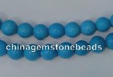 CTU823 15.5 inches 8mm round dyed turquoise beads wholesale