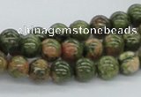 CUG04 15.5 inches 8mm round unakite gemstone beads wholesale