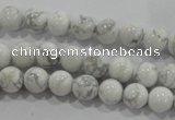 CWB201 15.5 inches 6mm round natural white howlite beads wholesale