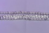 CWB221 15.5 inches 6mm round matte white howlite beads