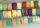 CWB829 15.5 inches 2*4mm tyre howlite turquoise beads wholesale