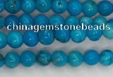 CWB856 15.5 inches 3mm round howlite turquoise beads wholesale